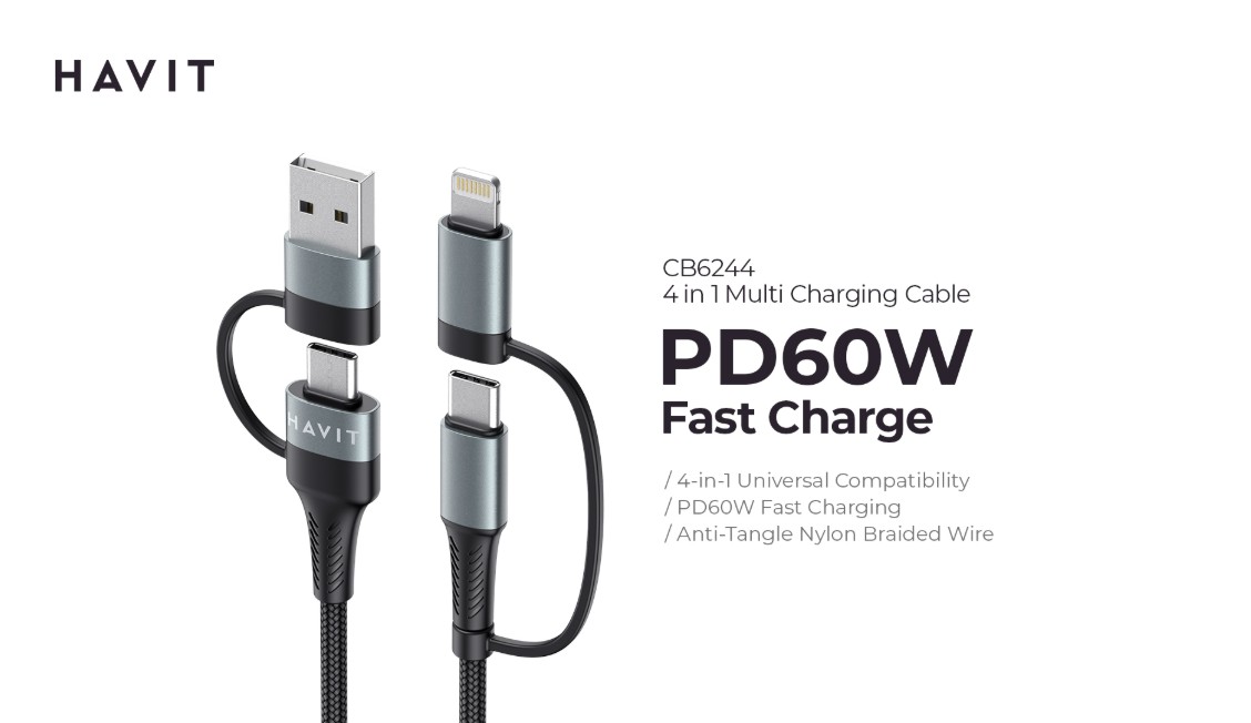 Cable 4 en 1 Multicharging HAVIT CB6244