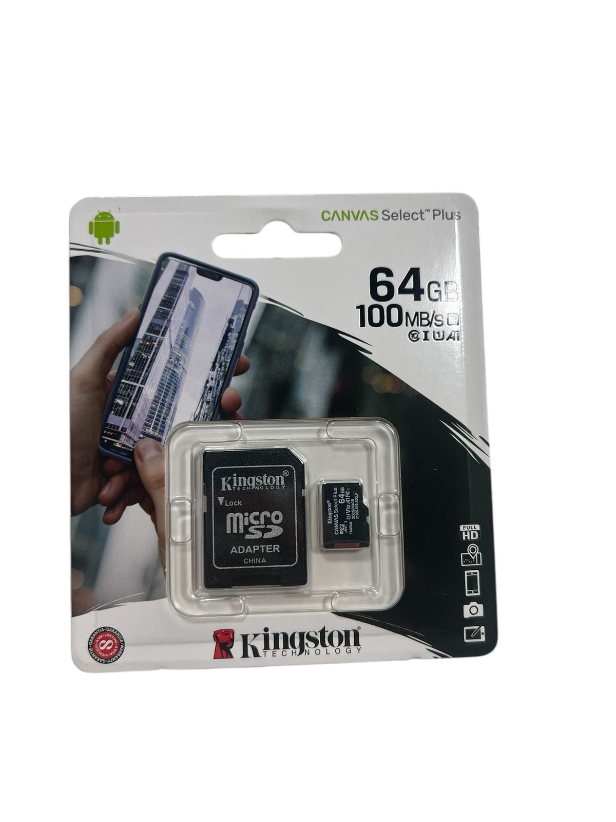 Memoria Micro SD C10 de 64GB / Kingstone