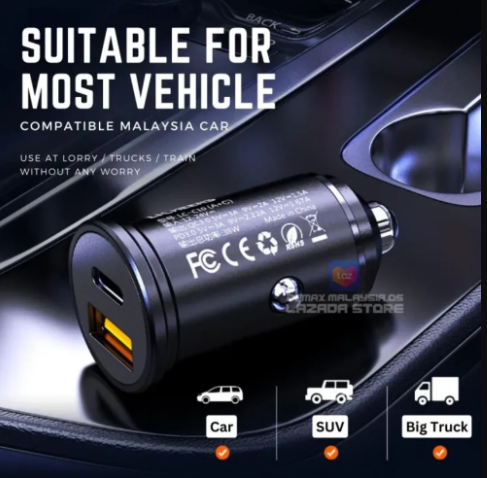 Cargador para carro RCC358 30W